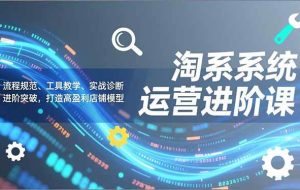 （16927期）淘系系统运营进阶课2.0，流程规范、工具教学、实战诊断，进阶突破，打造高盈利店铺模型