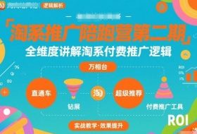 淘系推广陪跑营第二期，全维度讲解淘系付费推广逻辑