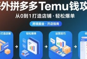 海外拼多多temu钱攻略从0到1打造店铺，轻松爆单