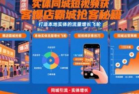 实体同城短视频获客爆店霸城抢客秘籍，打造本地实体的流量增长飞轮
