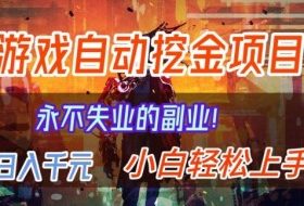 【劲爆】稳定两年的游戏自动挖金项目，日入1k，当天上手就见收益，永不失业的副业【揭秘】