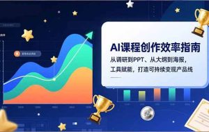 （16947期）AI课程创作效率指南，从调研到PPT、从大纲到海报，工具赋能，打造可持续变现产品线