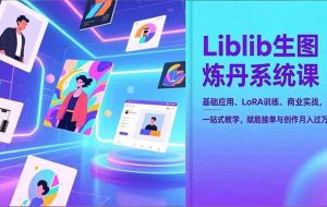 （16949期）Liblib生图炼丹系统课，基础应用、LoRA训练、商业实战，一站式教学，赋能接单与创作月入过万