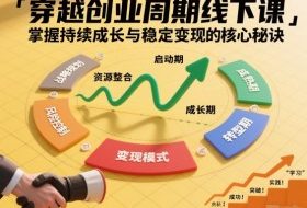 刘宇穿越创业周期线下课，掌握持续成长与稳定变现的核心秘诀