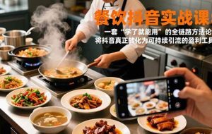 （16975期）餐饮抖音实战课：一套“学了就能用”的全链路方法论，将抖音真正转化为可持续引流的盈利工具