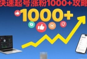 短视频涨粉教学，快速起号涨粉1000+攻略
