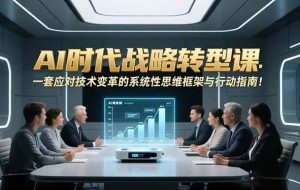 （16989期）AI时代战略转型课：一套应对技术变革的系统性思维框架与行动指南！