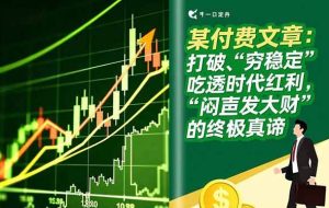 （16991期）某付费文章：打破“穷稳定”，吃透时代红利，“闷声发大财”的终极真谛