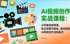（16997期）AI视频创作实战课程：从零基础到精通，真正掌握可落地、能变现的AI视频创作全栈能力