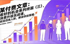 （17004期）某付费文章：看好的机会系列终篇（三），消费升级实战课，锁定四类人群，解读供给策略