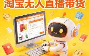 淘宝无人直播带货，24小时自动卖货，月佣金1W+，不违规不封号，不用露脸