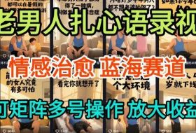 AI制作老男人扎心语录，5分钟一条，操作简单，流量非常大，保姆级教程