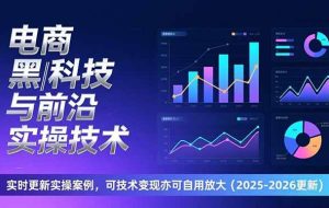 (17017期)电商黑科技与前沿实操技术:实时更新实操案例,可技术变现亦可自用放大(2026更新)