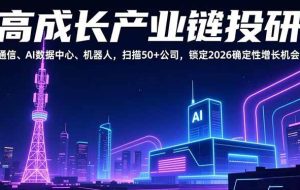 (17020期)高成长产业链投研,通信、AI数据中心、机器人,扫描50+公司,锁定2026确定性增长机会