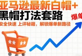 亚马逊最新白帽+黑帽打法套路，安全快速上评秘籍，解锁爆单新路径