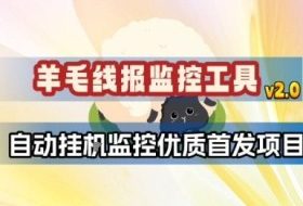 羊毛线报监控_2.0版本,薅羊毛人手一套,自动监控优质首发项目