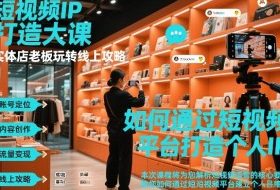 短视频ip打造大课，实体店老板玩转线上攻略
