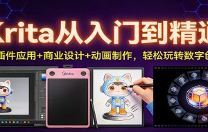 Krita从入门到精通：AI插件应用+商业设计+动画制作，轻松玩转数字创作