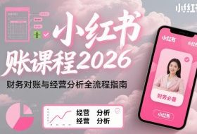 小红书对账课程2026，财务对账与经营分析全流程指南
