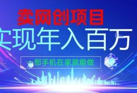 2026年通过“卖项目”实现年入百个W,一部手机在家就能做【揭秘】