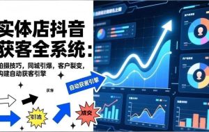 （17090期）2026实体店抖音获客全系统：拍摄技巧，同城引爆，客户裂变，构建自动获客引擎