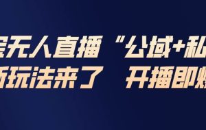 （17098期）淘宝无人直播最新玩法，包含私域和公域两种玩法
