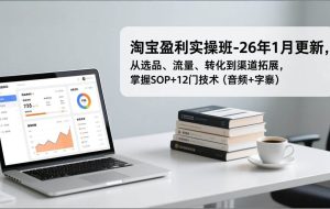 （17105期）淘宝盈利实操班-26年1月更新，从选品、流量、转化到渠道拓展，掌握SOP+12门技术（音频+字幕）