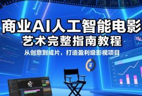 商业AI人工智能电影制作的艺术完整指南教程，从创意到成片，打造盈利级影视项目