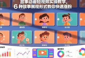 故事动画短视频实操教学，6种故事展现形式教你快速涨粉