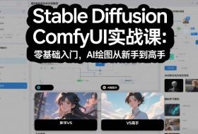 Stable Diffusion ComfyUI实战课：零基础入门，AI绘图从新手到高手