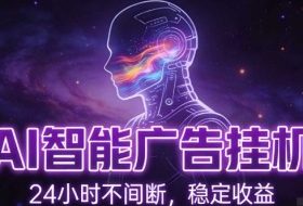 AI智能广告挂G项目，全自动化运行，电脑项目，无配置要求，单机150+收益，小白可速上手，可矩阵操作【揭秘】