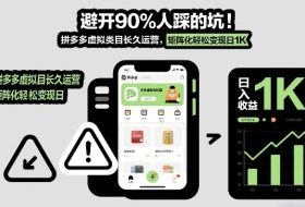 避开90%人踩的坑，拼多多虚拟类目长久运营，矩阵化轻松变现日1K【揭秘】