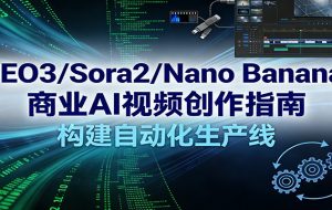 VEO3/Sora2/Nano Banana商业AI视频创作指南，构建自动化生产线