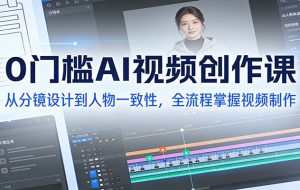 0门槛AI视频创作课：从分镜设计到人物一致性，全流程掌握视频制作