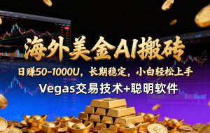 （17143期）【海外美金AI搬砖】Vegas交易技术+聪明软件，日赚50-1000U，长期稳定，小白轻松上手。