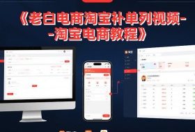 老白电商淘宝补单系列视频-淘宝电商教程