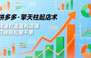 （17149期）拼多多·擎天柱起店术，爆流布局、利润起飞、不断流，快速打造盈利店铺，日销轻松破千单