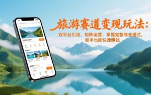 （17153期）旅游赛道变现玩法：双平台引流、矩阵运营，掌握完整商业模式，新手也能快速赚钱