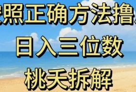 最新零撸看广告賺米，按照正确方法撸广，日入三位数，适合学生宝妈上班族