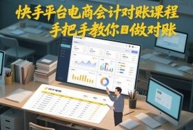 快手平台电商会计对账课程，手把手教你做对账