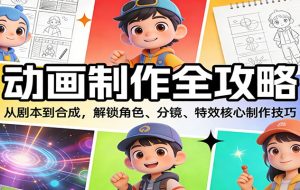 动画制作全攻略：从剧本到合成，解锁角色、分镜、特效核心制作技巧