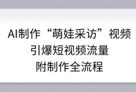 AI制作“萌娃采访”视频，引爆短视频流量，附制作全流程