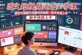 图文短视频运营必学课，教你引爆图文流量闭坑指南，新手快速上手