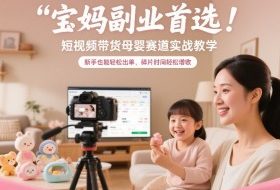 宝妈副业首选！短视频带货母婴赛道实战教学，新手也能轻松出单，碎片时间轻松增收