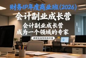 财务IP年度商业班(2026)，会计副业成长营，成为一个领域的专家