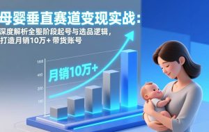 （17233期）母婴垂直赛道变现实战：深度解析三大阶段起号与选品逻辑，打造月销10万+带货账号