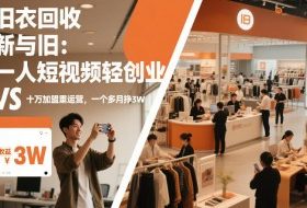 旧衣回收“新”与“旧”：一人短视频轻创业，VS十万加盟重运营，一个多月挣3W【揭秘】