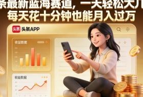 头条最新蓝海赛道，一天轻松大几张，每天花十分钟也能月入过1W【揭秘】