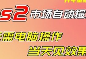 CS2市场自动捡漏项目，无需电脑操作，无需进入游戏，当天见效果，支持任何形式验证【揭秘】