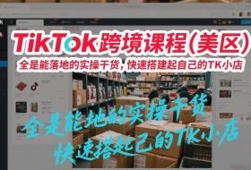 TikTok跨境课程（美区），全是能落地的实操干货，快速搭建起自己的TK小店